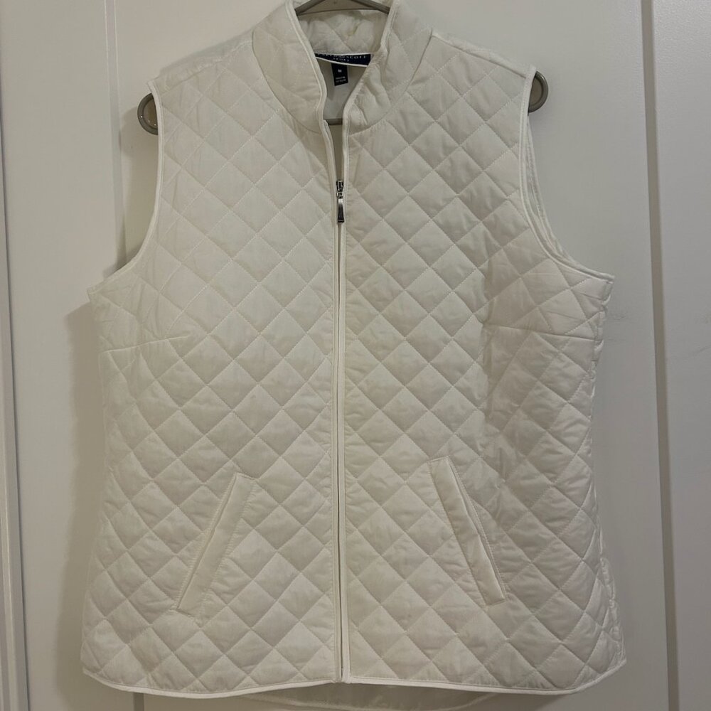 Hudson's Bay White Puffer Vest